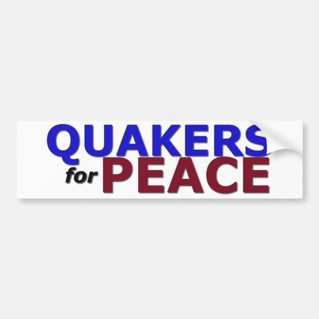 Quakers for Peace Bumper Sticker (Front)