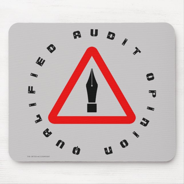 "Qualified Audit Opinion" Mouse Mat (Front)