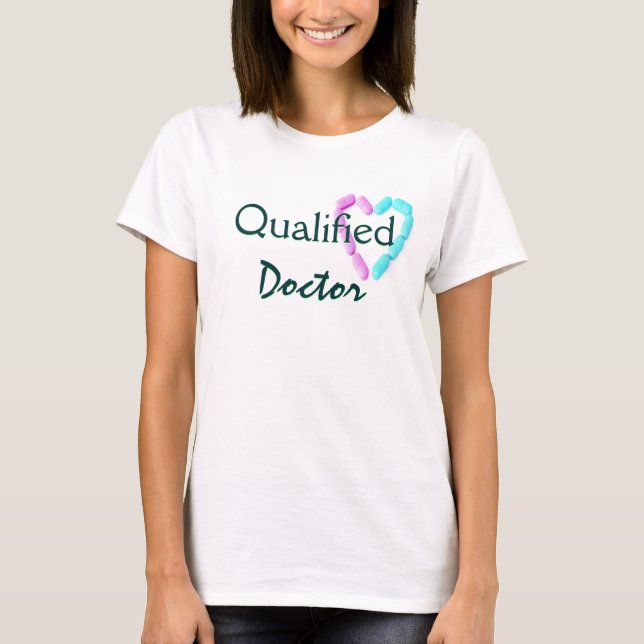 Qualified Doctor In Lime T-Shirt (Front)