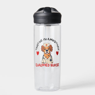 Qualified Nurse Pawsitively Water Bottle