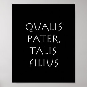 Qualis pater talis filius poster