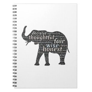Qualities of an Elephant Word Cloud Notebook
