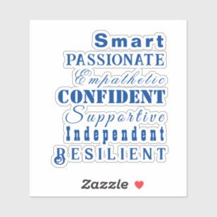 Qualities of Great Women Elegant Motivational Blue