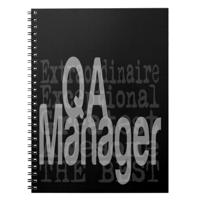 Quality Assurance Manager Extraordinaire Notebook (Front)