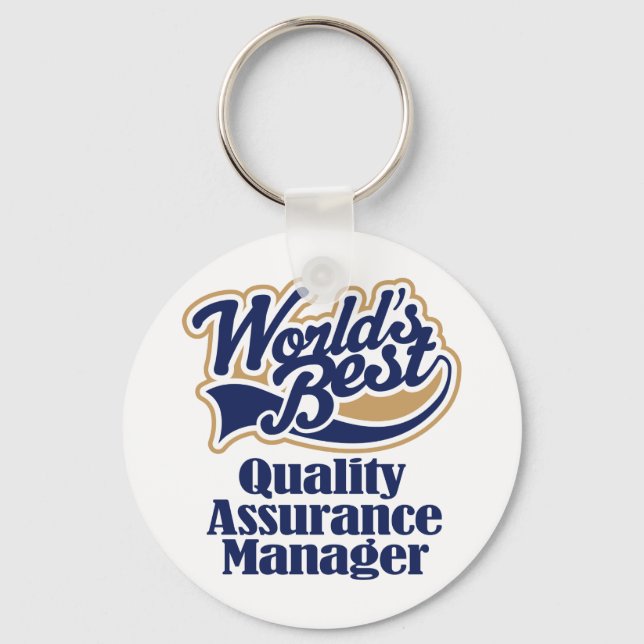 Quality Assurance Manager Gift Key Ring (Front)