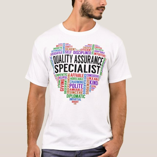Quality Assurance Specialist Heart T-Shirt (Front)