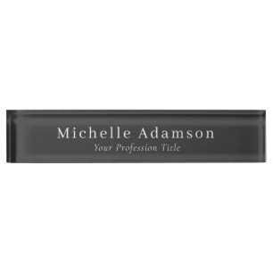 Quality Black Colour Professional Plain Modern Nameplate