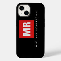 Quality Black Red Monogram Unique