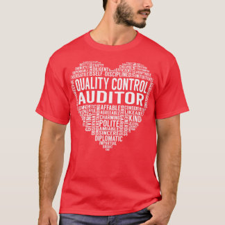 Quality Control Auditor Heart T-Shirt