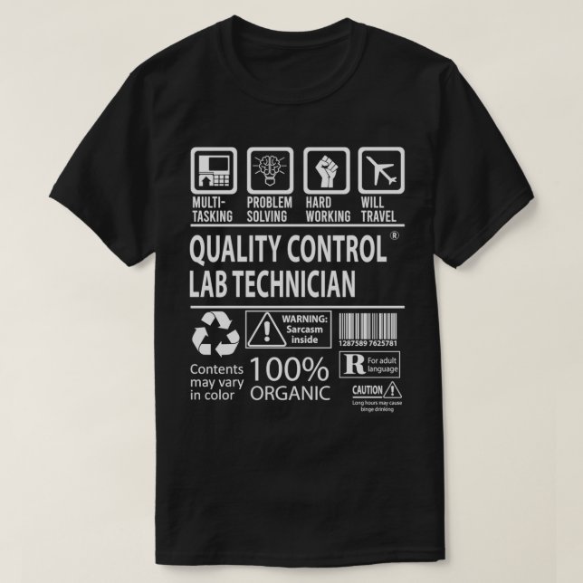 Quality Control Lab Technician Multitasking Job Gi T-Shirt (Design Front)