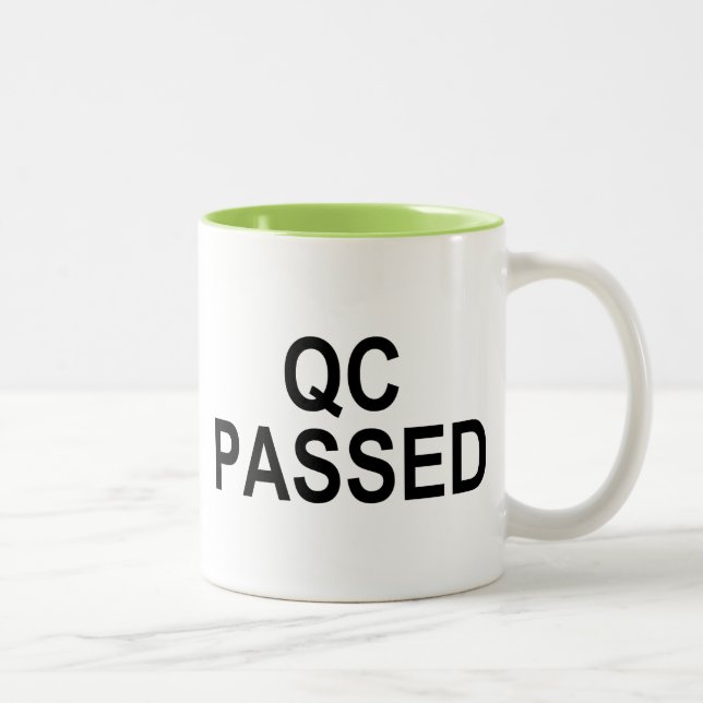 Quality Control PASSED Two-Tone Coffee Mug (Right)