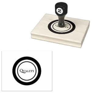 QUALITY Custom Wooden Rich Emerald Green Ink Sleek Rubber Stamp
