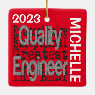 Quality Engineer Extraordinaire CUSTOM Ceramic Ornament