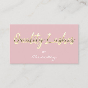  Quality Lash Extension QRCode Logo Rose Gold   Business Card