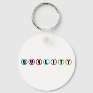 Quality management, quality control key ring
