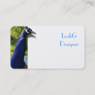 Quality Peacock blue customised business cards