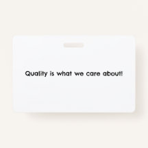 Quality Policy badge- customise it!