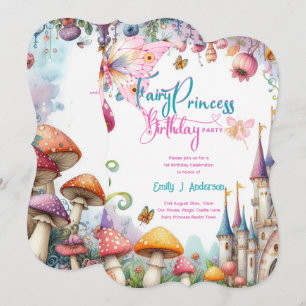 Quality Princess Fairy Daughter Birthday Fairycore Invitation