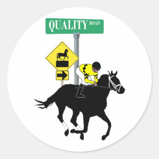 Quality Road Classic Round Sticker
