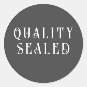 QUALITY SEALED label for packaging