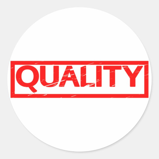 Quality Stamp Classic Round Sticker (Front)