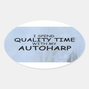 Quality Time Autoharp Oval Sticker