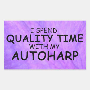 Quality Time Autoharp Rectangular Sticker