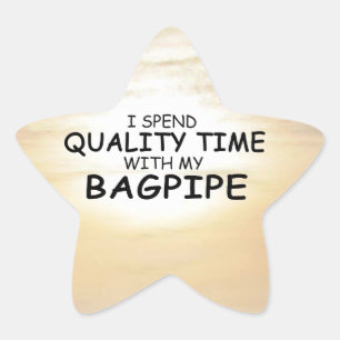 Quality Time Bagpipe Star Sticker