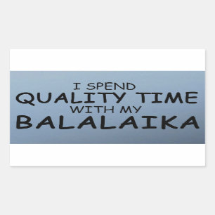 Quality Time Balalaika Rectangular Sticker