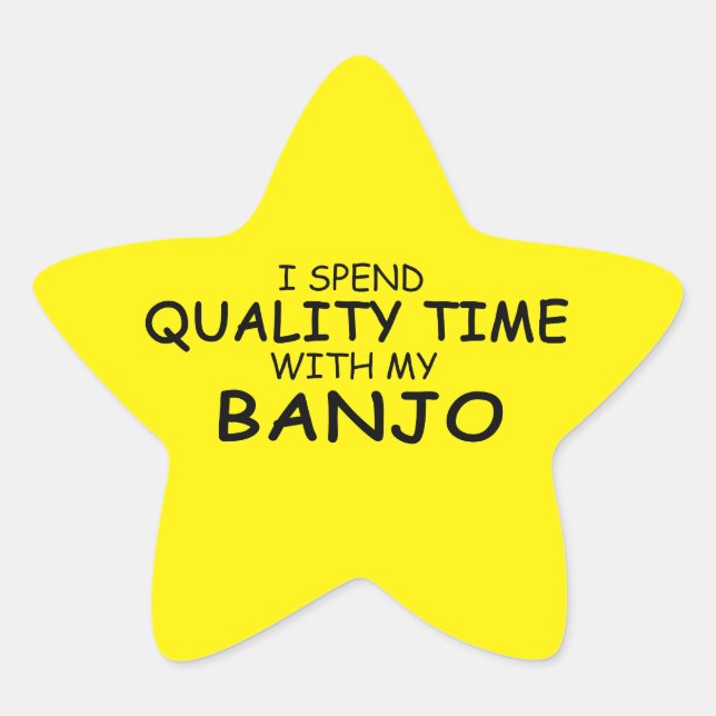 Quality Time Banjo Star Sticker (Front)