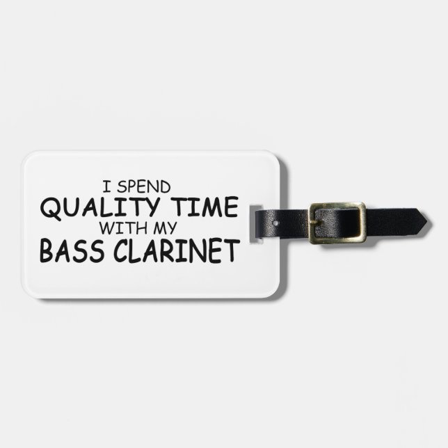 Quality Time Bass Clarinet Luggage Tag (Front Horizontal)