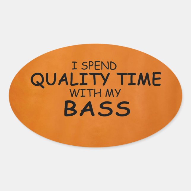 Quality Time Bass Oval Sticker (Front)