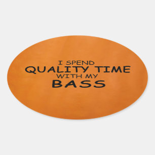 Quality Time Bass Oval Sticker