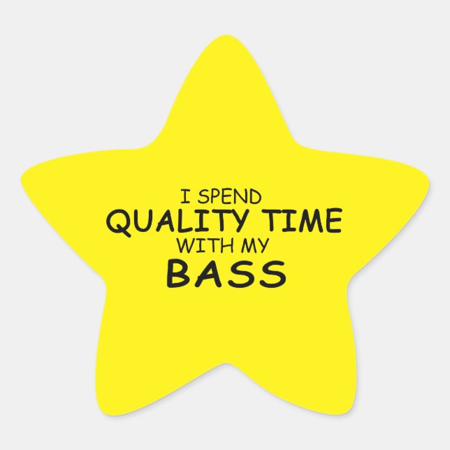 Quality Time Bass Star Sticker (Front)