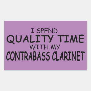 Quality Time Contrabass Clarinet Rectangular Stick Sticker