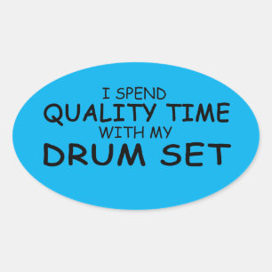 Quality Time Drum Set Oval Sticker