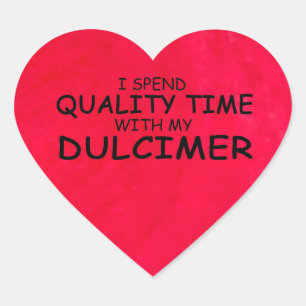 Quality Time Dulcimer Heart Sticker