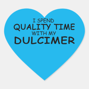 Quality Time Dulcimer Heart Sticker