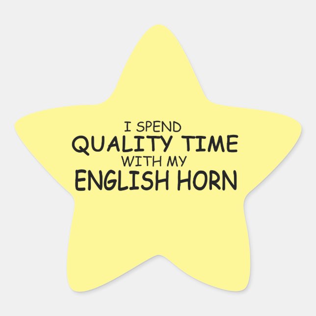 Quality Time English Horn Star Sticker (Front)