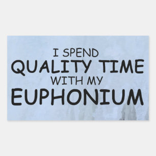 Quality Time Euphonium Rectangular Sticker