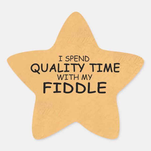 Quality Time Fiddle Star Sticker (Front)
