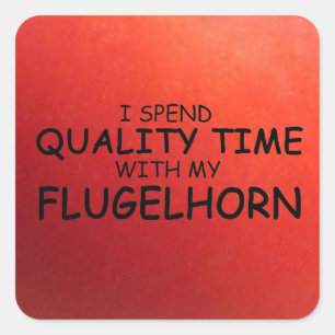 Quality Time Flugelhorn Square Sticker
