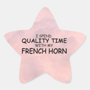Quality Time French Horn Star Sticker