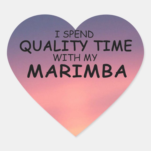Quality Time Marimba Heart Sticker (Front)