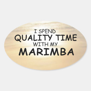 Quality Time Marimba Oval Sticker