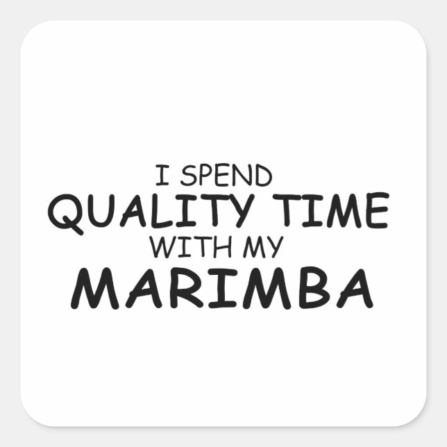 Quality Time Marimba Square Sticker (Front)