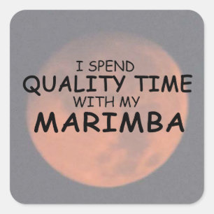 Quality Time Marimba Square Sticker