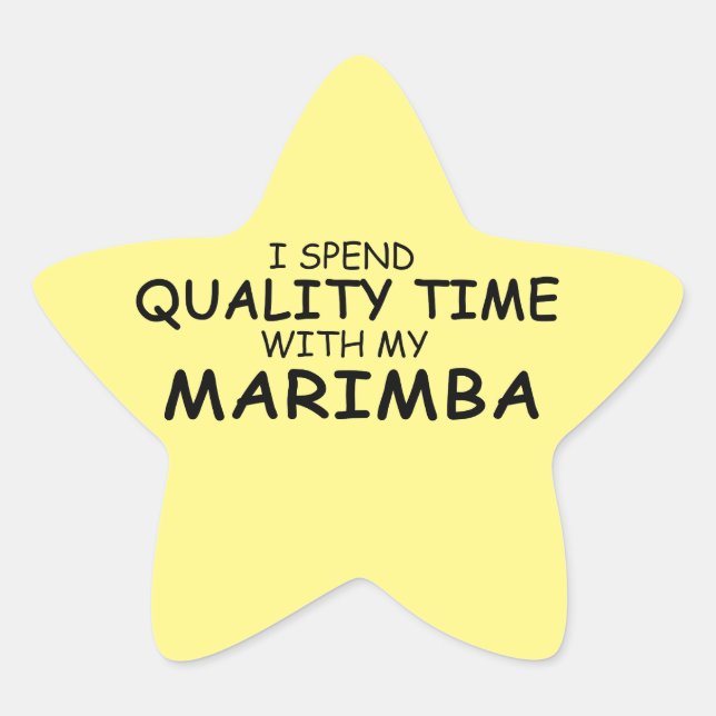Quality Time Marimba Star Sticker (Front)