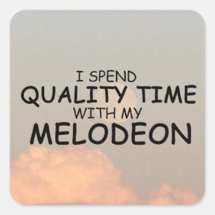 Quality Time Melodeon Square Sticker