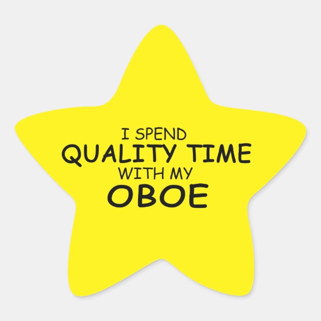 Quality Time Oboe Star Sticker (Front)